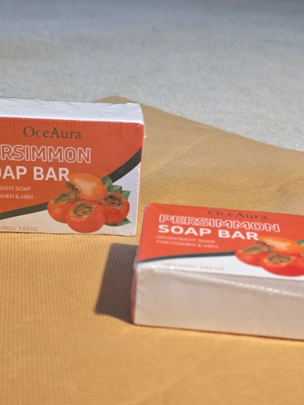 Aura Persimmon Hand Soap Bar - Orange and White